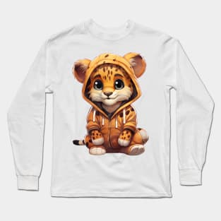 Cheetah Wearing Hoodie Long Sleeve T-Shirt